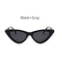 Women Elegant Black Summer Sunglasses Stylish New Popular Cat Eye Design Sunglasses For Woman New Small Eyewear Shades For Women Retro Summer Design Glasses