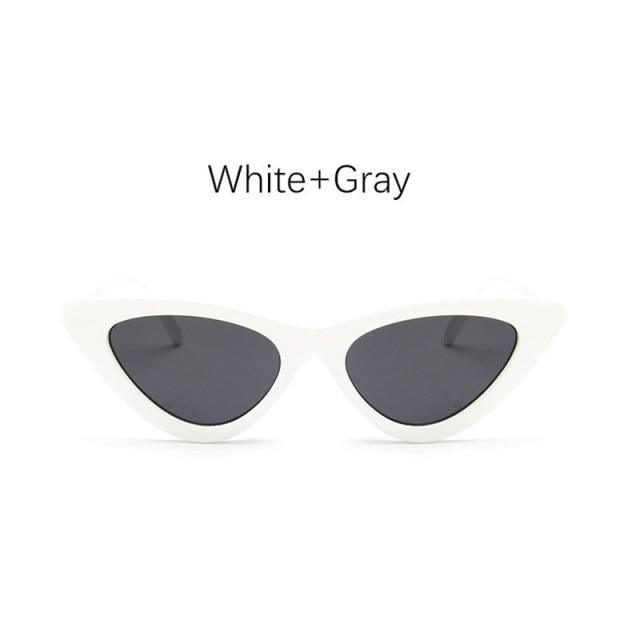 Women Elegant Black Summer Sunglasses Stylish New Popular Cat Eye Design Sunglasses For Woman New Small Eyewear Shades For Women Retro Summer Design Glasses