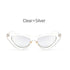 Women Elegant Black Summer Sunglasses Stylish New Popular Cat Eye Design Sunglasses For Woman New Small Eyewear Shades For Women Retro Summer Design Glasses