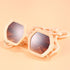 Women Elegant Design Sunglasses Stylish Fashionable Square Shape Sunglasses For Women Latest Unique Chain Style Sun Glasses For Female New Different Shades Large Frame Eyewear