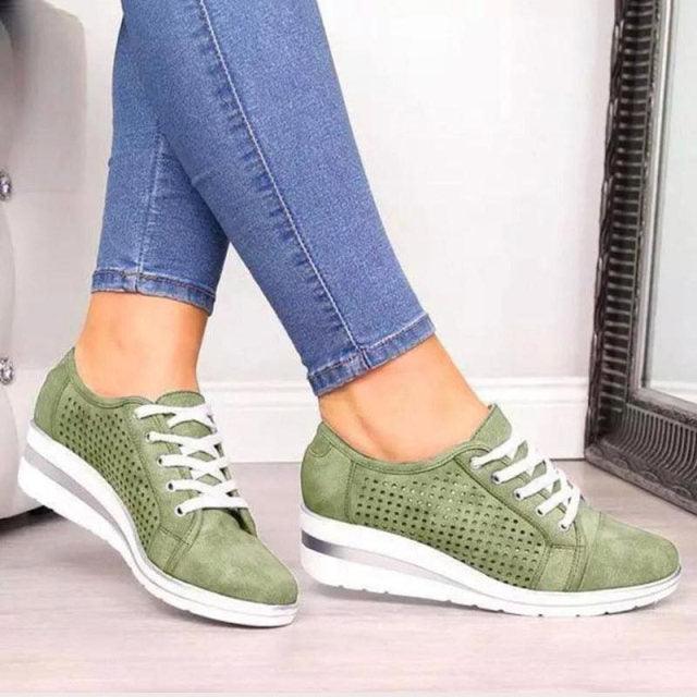 Women Fashion Breathable Platform Shoes Lightweight Non Slip Tennis High Fashion Comfy Fashion Breathable Girls Comfort Casual Lace Up Woman Walking Shoes - STEVVEX Shoes - 106, Casual Women Shoes, Comfortable Shoes, Fashion Women Shoes, High Heel Shoes, Leather Shoes, Leather Women Shoes, Luxury Shoes, Non-Slip Shoes, Shoes, Soft Shoes, Sports Shoes, Strong Shoes, Walking Casual Shoes, Walking Shoes, Women Leather Shoes, Women Shoes - Stevvex.com