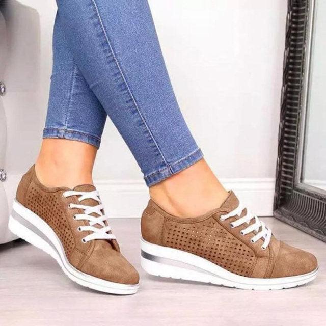 Women Fashion Breathable Platform Shoes Lightweight Non Slip Tennis High Fashion Comfy Fashion Breathable Girls Comfort Casual Lace Up Woman Walking Shoes - STEVVEX Shoes - 106, Casual Women Shoes, Comfortable Shoes, Fashion Women Shoes, High Heel Shoes, Leather Shoes, Leather Women Shoes, Luxury Shoes, Non-Slip Shoes, Shoes, Soft Shoes, Sports Shoes, Strong Shoes, Walking Casual Shoes, Walking Shoes, Women Leather Shoes, Women Shoes - Stevvex.com