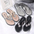 Women Fashion Silver High Quality Anti Skid Beach Sandals Lady Casual Golden Crystal Summer Home Sandals Women's T-Strap Thong Crystal Rhinestone Glitter Stretch Flat Sandal