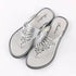 Women Fashion Silver High Quality Anti Skid Beach Sandals Lady Casual Golden Crystal Summer Home Sandals Women's T-Strap Thong Crystal Rhinestone Glitter Stretch Flat Sandal