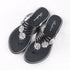 Women Fashion Silver High Quality Anti Skid Beach Sandals Lady Casual Golden Crystal Summer Home Sandals Women's T-Strap Thong Crystal Rhinestone Glitter Stretch Flat Sandal