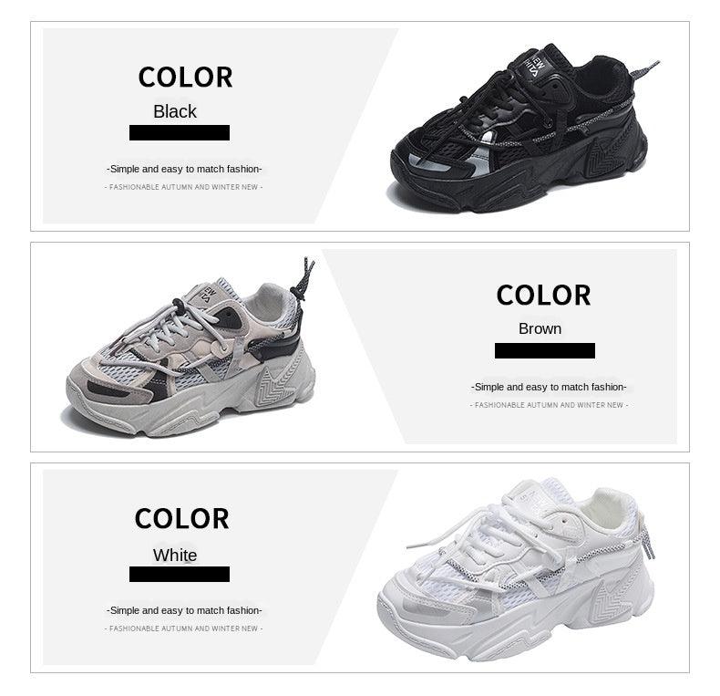 Women Fashion Sneakers Casual Leather Sports Shoes Sneakers Comfortable Walking Footwear Fashion New Lightweight Casual Thick Sneakers