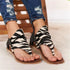 Women Flat Sandals Leopard Snake Print Summer Shoes Beach Leather Sandals Retro Flip Flops Slippers Women Casual Summer Flat Sandal Open Toe Beach Back Zipper T-Strap Outdoor Sandals