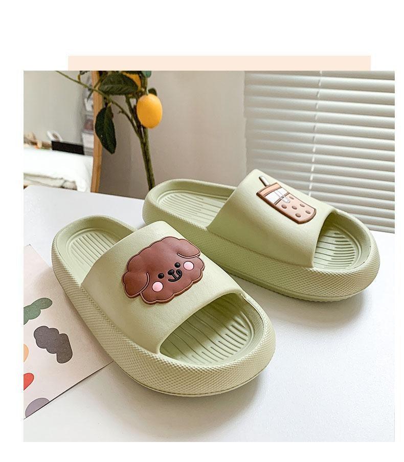 Women Flip Flops Indoor Soft Non Slip Slippers Summer Fashion New Flat Beach Casual Cats Dogs Shoes Open Toe Soft Slippers Soft Shower Bath Pool Gym House Slipper