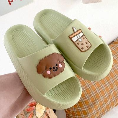 Women Flip Flops Indoor Soft Non Slip Slippers Summer Fashion New Flat Beach Casual Cats Dogs Shoes Open Toe Soft Slippers Soft Shower Bath Pool Gym House Slipper