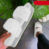 Women Fur Slippers Summer Home Flat Fur Slides For Women Fluffy Shoes Glitter Women' Casual Shoes House Slippers With Arch Support Slip-On Slippers For Women Flat Sandals