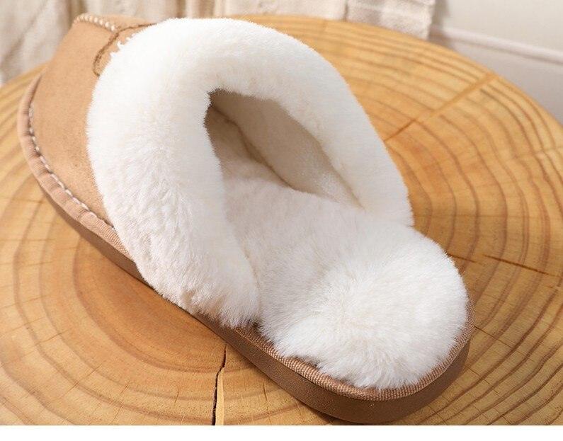 Women Fur Slippers Winter Warm Shoes Suede Plush House Indoor Outdoor Men Couples Cotton Cozy Comfy Faux Fur Slip-On Women House Shoes Memory Foam Suede Fluffy Comfort Plush Anti-Slip Slippers