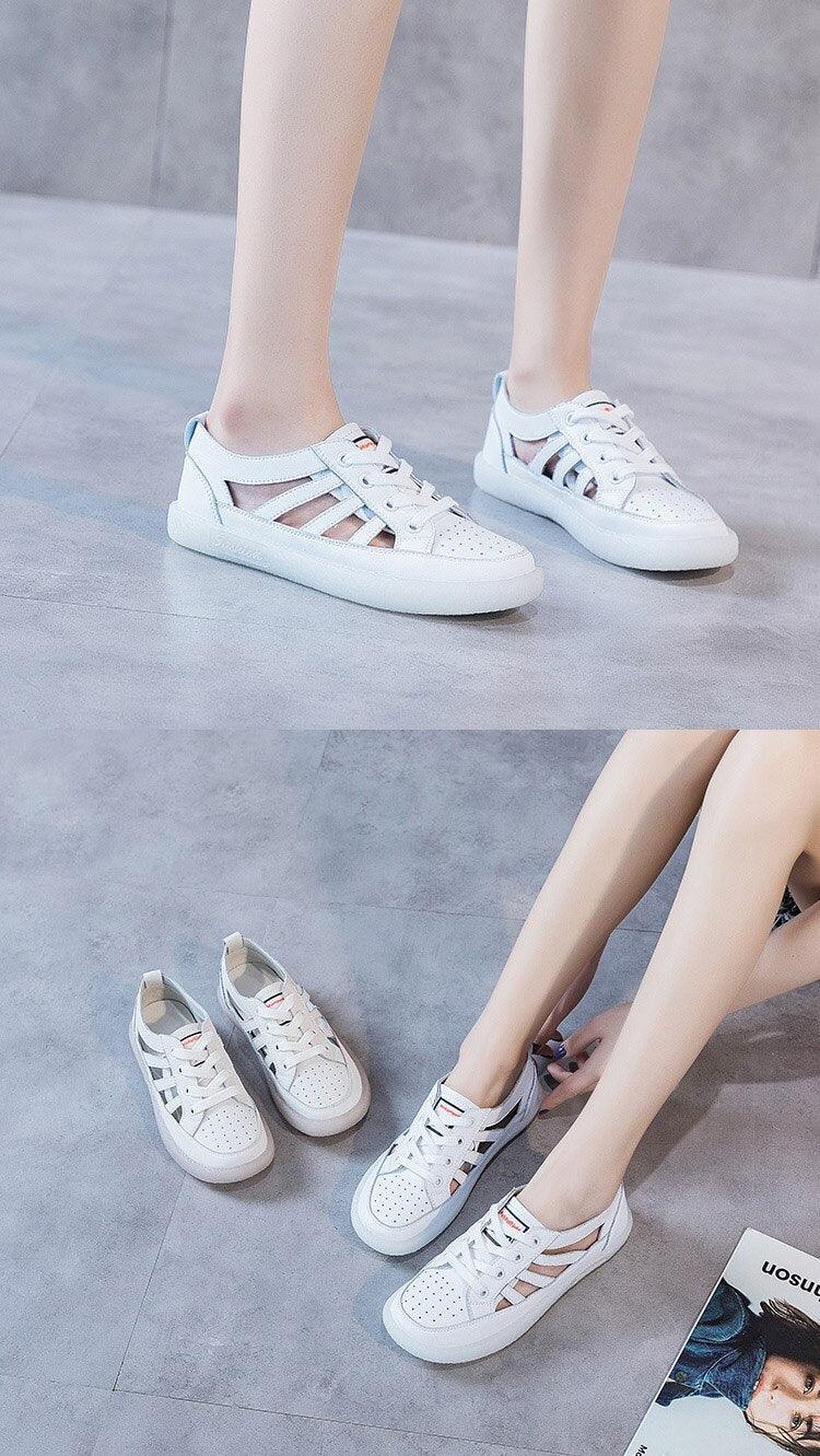 Women Genuine Leather Sneakers Summer White Lacing Flat Woman Casual mfortable Casual Everyday Walking Fashion Outdoor Sneakers - STEVVEX Shoes - 106, Athletic Sneakers, Breathable Sneakers, Breathable Women Sneakers, Elegant Women Sneakers, Fashion Sneakers, Leather Sneakers, Modern Womens Sneakers, Shoes, Sneakers, Walking Sneakers, White Womens Sneakers, Women Casual Sneakers, Women Flat Shoes, Women sneakers, Womens Elegant Sneakers, Womens Fitness Sneakers, Womens Summer Sneakers - Stevvex.com