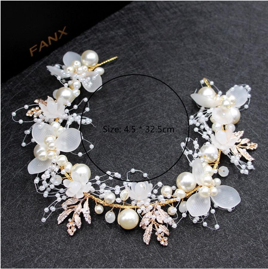 Women Girls Flower Headband Bride Flower Crown Hairband Hair Accessories Wedding Party Spring Bohemia Wreath Headpiece Headwear  Flower Wreath Crown Wedding Garland Headband Floral Hair Accessories For Women And Girls