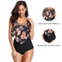 Women High Waist Bikini Plus Size Swimwear Summer Swimsuit Beach Bathing Suit Ruffle Bikini  Floral Printed Ruffle High Waist Bikini Set Women's Tummy Control Bathing Suit Swimsuit Flounce Peplum