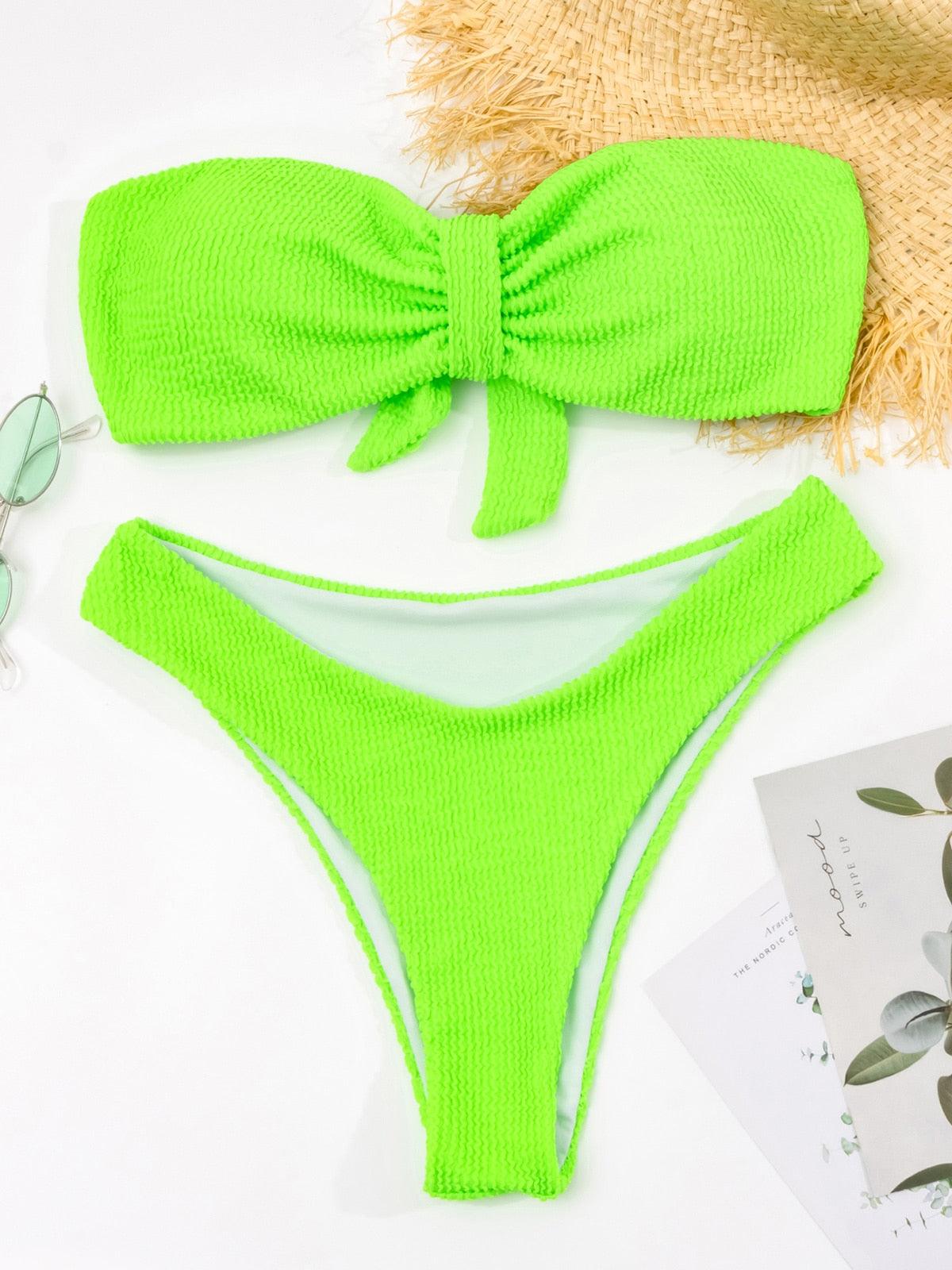 Women High Waist Bikini Swimsuit Swimwear Female Women Metal Ring Cross Bandage Bikini Set Swimsuit Two Piece Cutout Tie Back Bathing Suit Thong Bikini Set Bathing Suit Bather