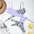 Women High Waist Bikini Swimsuit Swimwear Female Women Metal Ring Cross Bandage Bikini Set Swimsuit Two Piece Cutout Tie Back Bathing Suit Thong Bikini Set Bathing Suit Bather