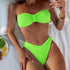 Women High Waist Bikini Swimsuit Swimwear Female Women Metal Ring Cross Bandage Bikini Set Swimsuit Two Piece Cutout Tie Back Bathing Suit Thong Bikini Set Bathing Suit Bather