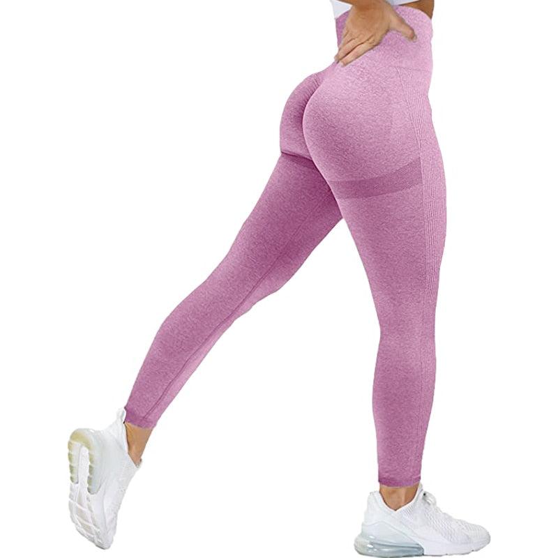 Women High Waist Leggings Female Gym Workout Legging Seamless Leggings Women Push Up Sport Girls Tight Bottom Lift Leggings Yoga Pants Fitness Fashion Push Up Seamless Leggings Breathable Workout Pants