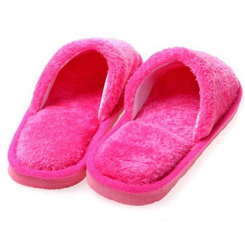 Women Home Slippers Autumn Winter Warm Furry Plush Shoes Indoor Bedroom Light EVA Couple Cotton Slipper House Memory Foam Slippers Furry Faux Fur Lined Bedroom Shoes