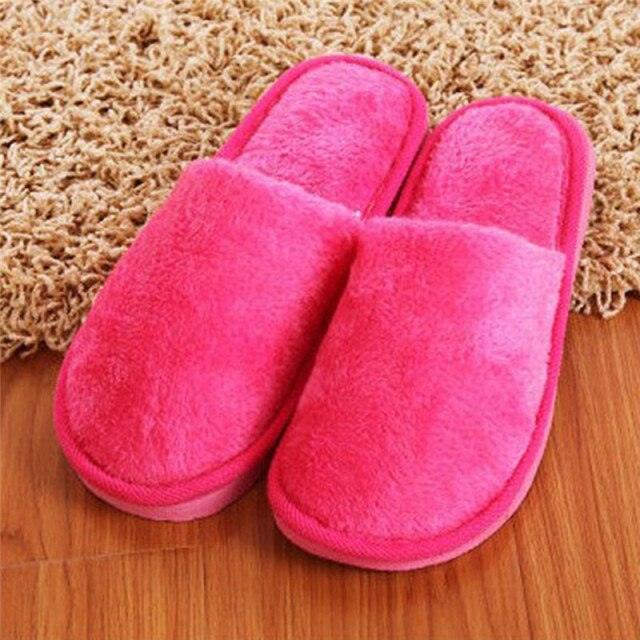 Women Home Slippers Autumn Winter Warm Furry Plush Shoes Indoor Bedroom Light EVA Couple Cotton Slipper House Memory Foam Slippers Furry Faux Fur Lined Bedroom Shoes