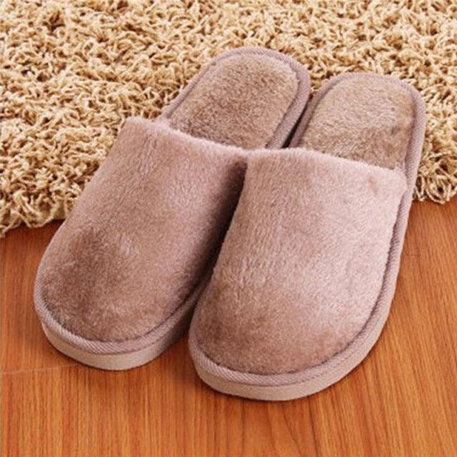 Women Home Slippers Indoor Bedroom Light Eva Couple Cotton Slipper Solid Soft Flip Flops Autumn Winter Warm Furry Plush House Slippers Cozy Memory Foam Washable For Summer Bedroom