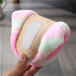 Women Home Slippers With Faux Fur Flats Heel Winter Shoes Keep Warm Shoes For Woman Rainbow Faux Fur Warm Memory Foam Slippers Suede Slip-on Cozy House Shoes Non-Slip Sole