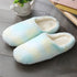 Women Home Slippers With Faux Fur Flats Heel Winter Shoes Keep Warm Shoes For Woman Rainbow Faux Fur Warm Memory Foam Slippers Suede Slip-on Cozy House Shoes Non-Slip Sole