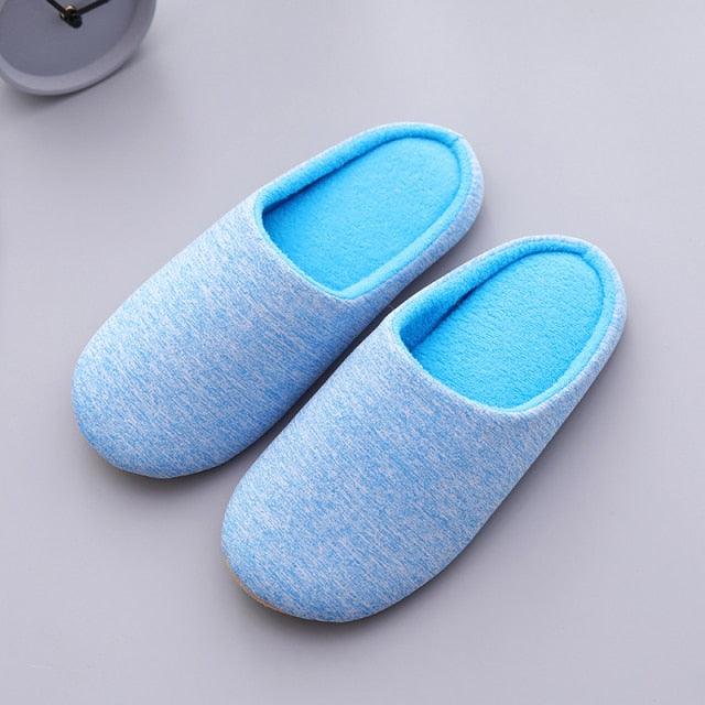 Women Indoor House Plush Soft Cute Cotton Slippers Shoes Non-slip Home Slippers Bedroom Cotton Slippers For Womens Mens Washable Home Shoes Non-Slip Slippers For Travel Spa Hotel