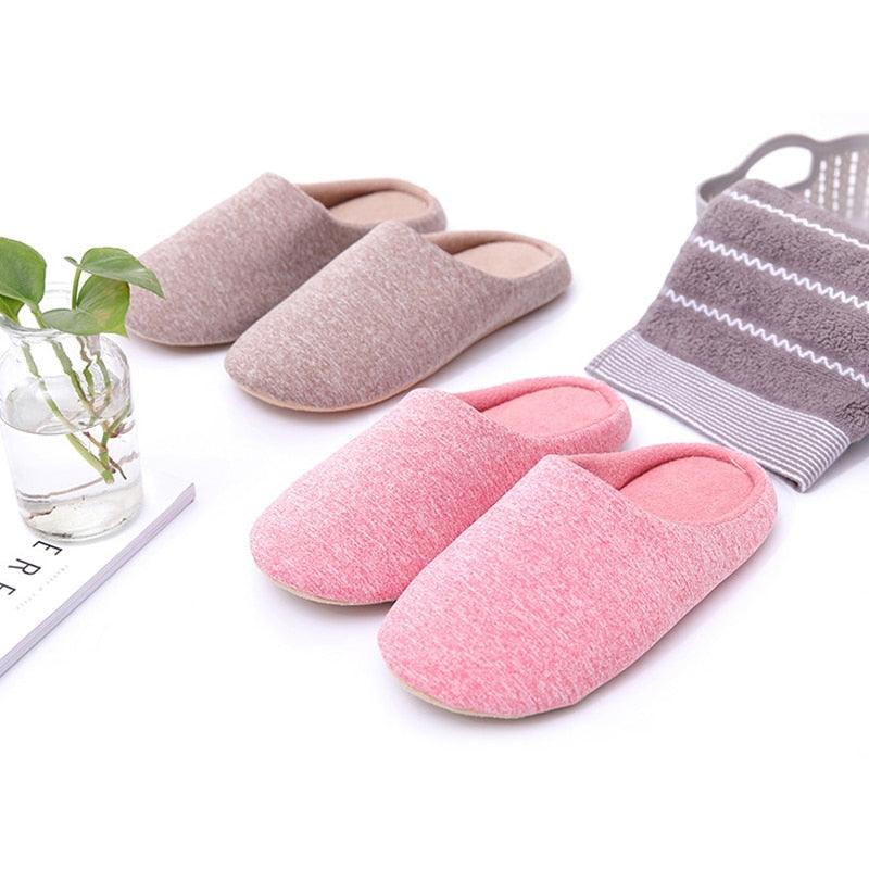 Women Indoor House Plush Soft Cute Cotton Slippers Shoes Non-slip Home Slippers Bedroom Cotton Slippers For Womens Mens Washable Home Shoes Non-Slip Slippers For Travel Spa Hotel