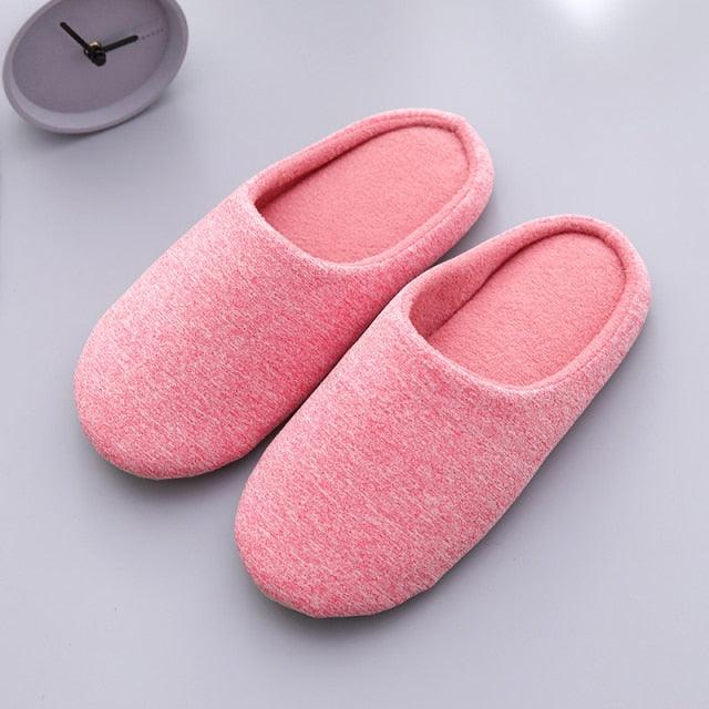 Women Indoor House Plush Soft Cute Cotton Slippers Shoes Non-slip Home Slippers Bedroom Cotton Slippers For Womens Mens Washable Home Shoes Non-Slip Slippers For Travel Spa Hotel