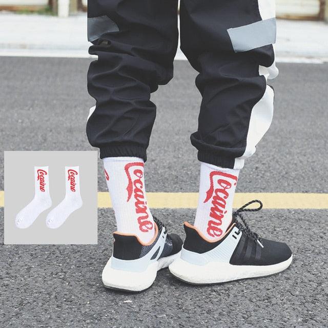 Women Korea Funny Socks Long Socks Black Cool Socks Harajuku GD Hip Hop Cotton Skateboard Socks Men New Trend Daisy Socks Men