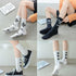 Women Korea Funny Socks Long Socks Black Cool Socks Harajuku GD Hip Hop Cotton Skateboard Socks Men New Trend Daisy Socks Men