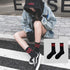 Women Korea Funny Socks Long Socks Black Cool Socks Harajuku GD Hip Hop Cotton Skateboard Socks Men New Trend Daisy Socks Men