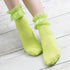 Women Lace Mesh Black White Cotton Socks Japanese Maiden Lovely Short Socks Frilly Ruffle Princess Socks For Women