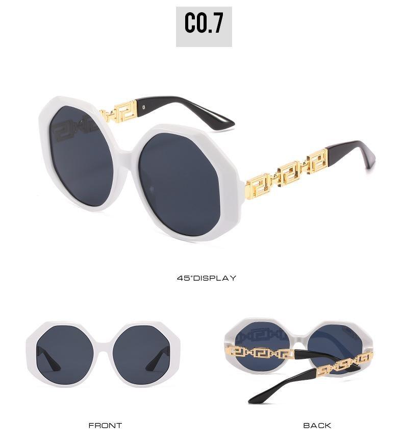 Women Large Hexagon Inspired Sunglasses Fashionable Big Frame & Polygonal Ladies Sunglasses Classic Retro Shape Street Shooting Sunglasses For Men And Women Sunglasses