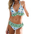 Women Low Waist Bikini Ruffle Swimwear Women Print Swimsuit Women's Bikini Swimsuits Ruffle Floral Two Piece Bathing Suits Printed Halter Neck Swimwear Beachwear Push Up Bikinis Two-piece Bathing Suits Beach Wear