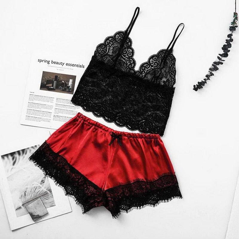 Women Luxury Bra Set Ladies Lingerie Set 2 Pieces Lace Bra And Panty Sets Strappy Lace Lingerie Set Lace Comfortable Polyester Sleepwear Underwear Tops Sets Lightweight Comfortable Design