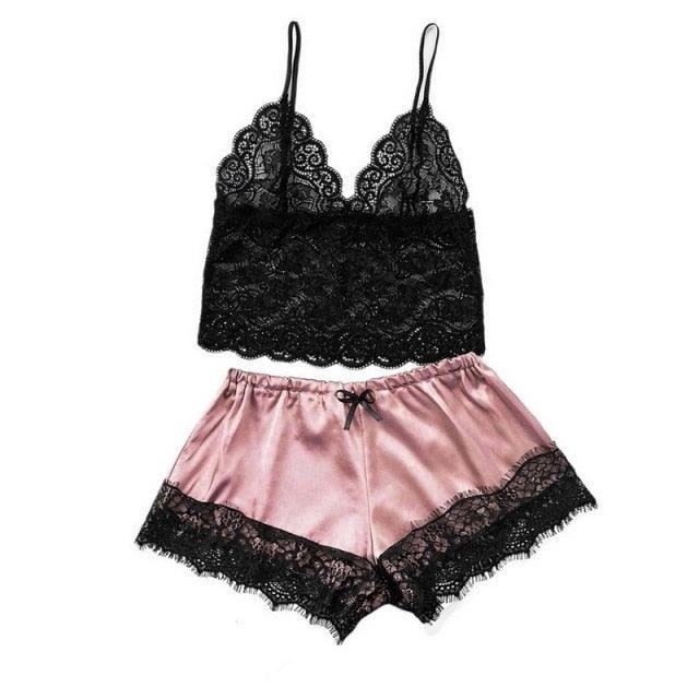 Women Luxury Bra Set Ladies Lingerie Set 2 Pieces Lace Bra And Panty Sets Strappy Lace Lingerie Set Lace Comfortable Polyester Sleepwear Underwear Tops Sets Lightweight Comfortable Design