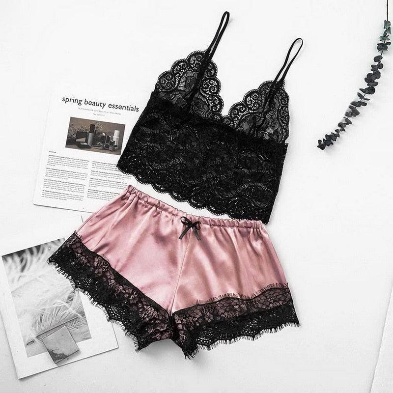 Women Luxury Bra Set Ladies Lingerie Set 2 Pieces Lace Bra And Panty Sets Strappy Lace Lingerie Set Lace Comfortable Polyester Sleepwear Underwear Tops Sets Lightweight Comfortable Design