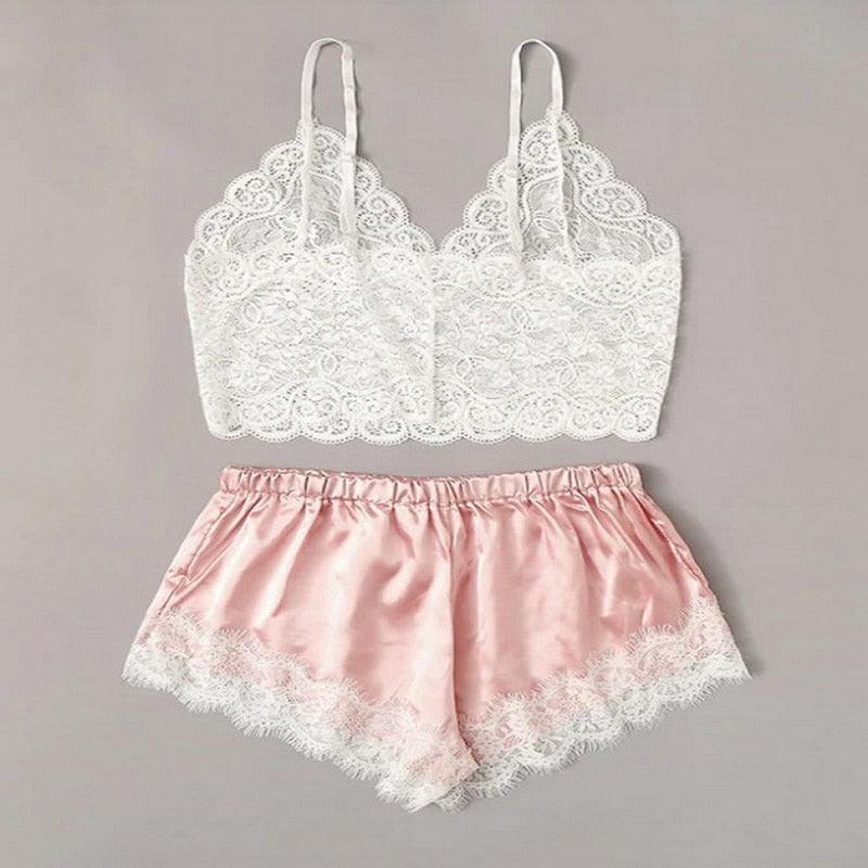 Women Luxury Bra Set Ladies Lingerie Set 2 Pieces Lace Bra And Panty Sets Strappy Lace Lingerie Set Lace Comfortable Polyester Sleepwear Underwear Tops Sets Lightweight Comfortable Design