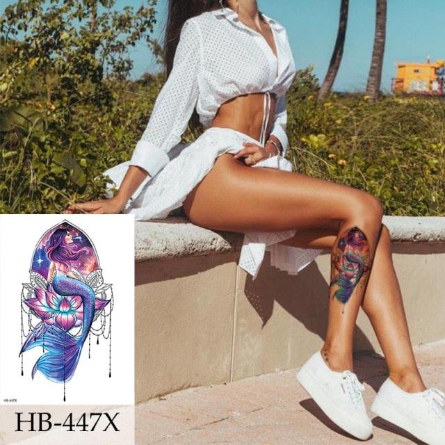 Women Luxury Temporary Stickers Realistic Body Tattoo Flowers Bird Elegant Big Design - STEVVEX Beauty - 103, 3D Tattoo, Animal Tattoo, Arm Tattoo, Beauty, Big Flowers Tattoo, Big Tattoo, Bird Tattoo, Black Tattoos, Body Tattoo, Extra Large Tattoo, Fashion Tattoo, Flower Tattoo, Girls Tattoo, Leg Tattoo, Luxury Tattoo, Modern Tatoos, Realistic Tattoo, Stylish Tattoo, Tattoo, Waterproof Tattoo, Women Tattoo, Womens Tattoo - Stevvex.com