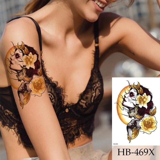 Women Luxury Temporary Stickers Realistic Body Tattoo Flowers Bird Elegant Big Design - STEVVEX Beauty - 103, 3D Tattoo, Animal Tattoo, Arm Tattoo, Beauty, Big Flowers Tattoo, Big Tattoo, Bird Tattoo, Black Tattoos, Body Tattoo, Extra Large Tattoo, Fashion Tattoo, Flower Tattoo, Girls Tattoo, Leg Tattoo, Luxury Tattoo, Modern Tatoos, Realistic Tattoo, Stylish Tattoo, Tattoo, Waterproof Tattoo, Women Tattoo, Womens Tattoo - Stevvex.com