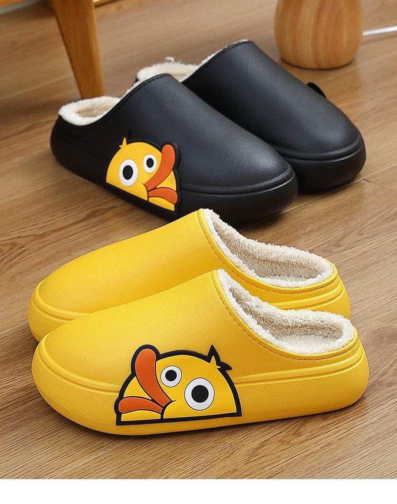 Women Men Slippers Summer Beach Slides Winter Sandals Flip Flops Duck Platform Thick Soled Couples Bathroom Quick Drying EVA Open Toe Soft Slippers Thick Lightweight Slippers