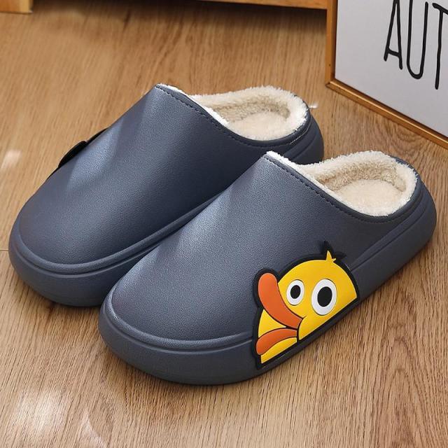 Women Men Slippers Summer Beach Slides Winter Sandals Flip Flops Duck Platform Thick Soled Couples Bathroom Quick Drying EVA Open Toe Soft Slippers Thick Lightweight Slippers