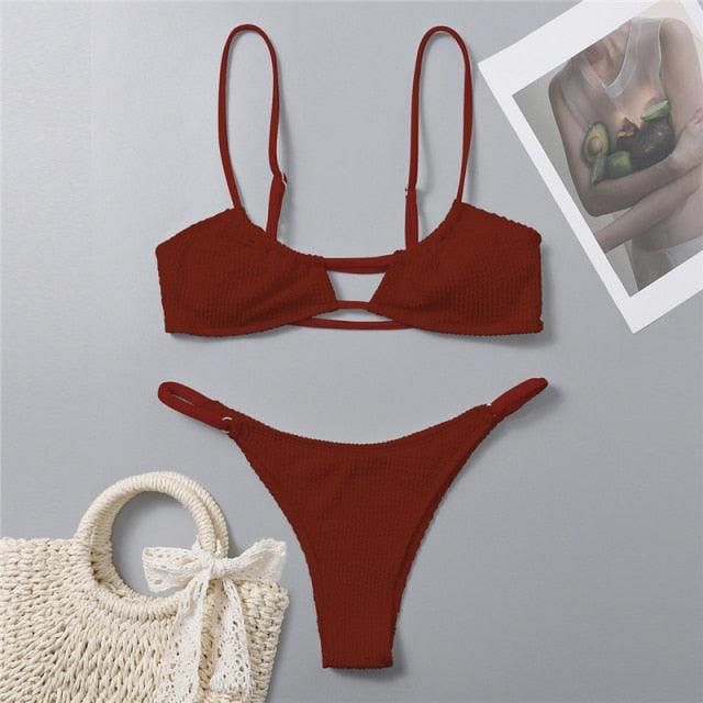 Women One-Shoulder Bikini Swimsuit Women Push Up Swimwear Women's Bathing Suit Comfortable Bikini Ribbed Two Piece Swimsuit Bikini Set Summer Bathing Suit Beach Wear Swimming Suit - ALLURELATION - 519, Beach bikini, Beach Wear, bikini, Bikini Swimsuit, classic bikini, comfortable bikini, Fashion bikini, Modern bikini, new design bikini, Push Up Swimwear, retro bikini, Ribbed bikini, Solid Bikini, stylish bikini, Summer bikini, swimwear, Two Piece Swimsuit, Women bikini, Women's Bathing Suit - Stevvex.com