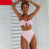 Women  Padded Push Up Strapless Swimsuit Women's Tie Knot Front High Waist Bandage 2PCS Bikini Sets Beachwear Bathing Suit Swimwear Bikini Set Adjustable Bikini Sets Two Piece Bathing Suit