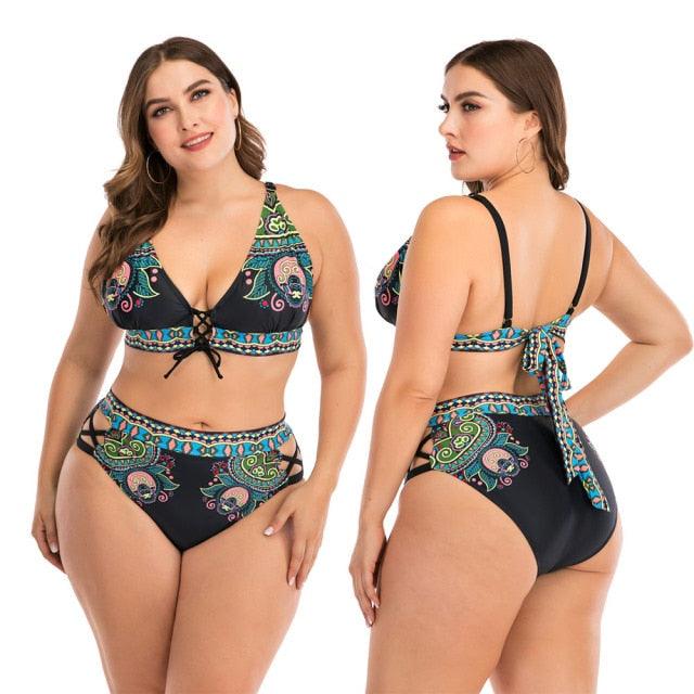 Women Push Up Bikini Sets Swimwear Women Swimsuit  Plus Larges Size Bathing Swimming  Suits Beachwear Women's Swimsuits Halter Push Up Bikini Two Piece Bathing Suits Women Plus Size Bikini