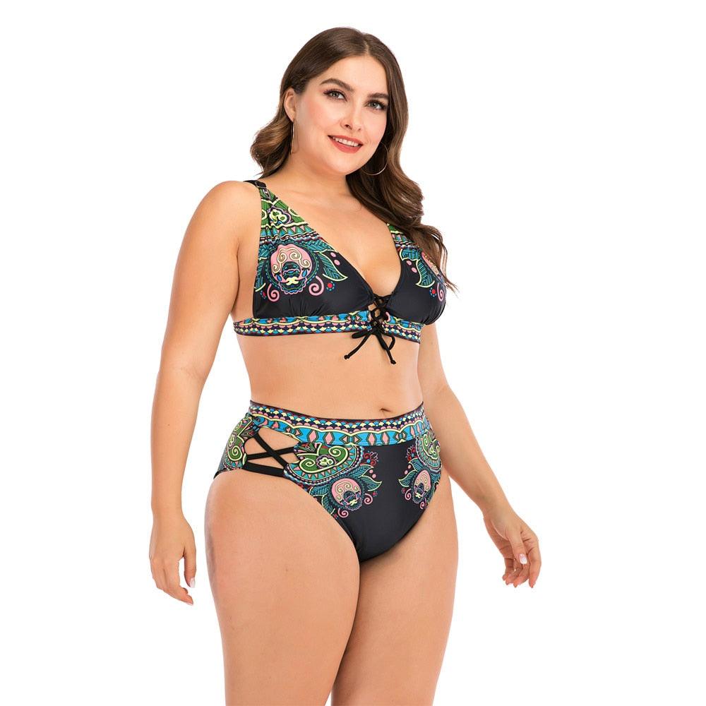 Women Push Up Bikini Sets Swimwear Women Swimsuit  Plus Larges Size Bathing Swimming  Suits Beachwear Women's Swimsuits Halter Push Up Bikini Two Piece Bathing Suits Women Plus Size Bikini