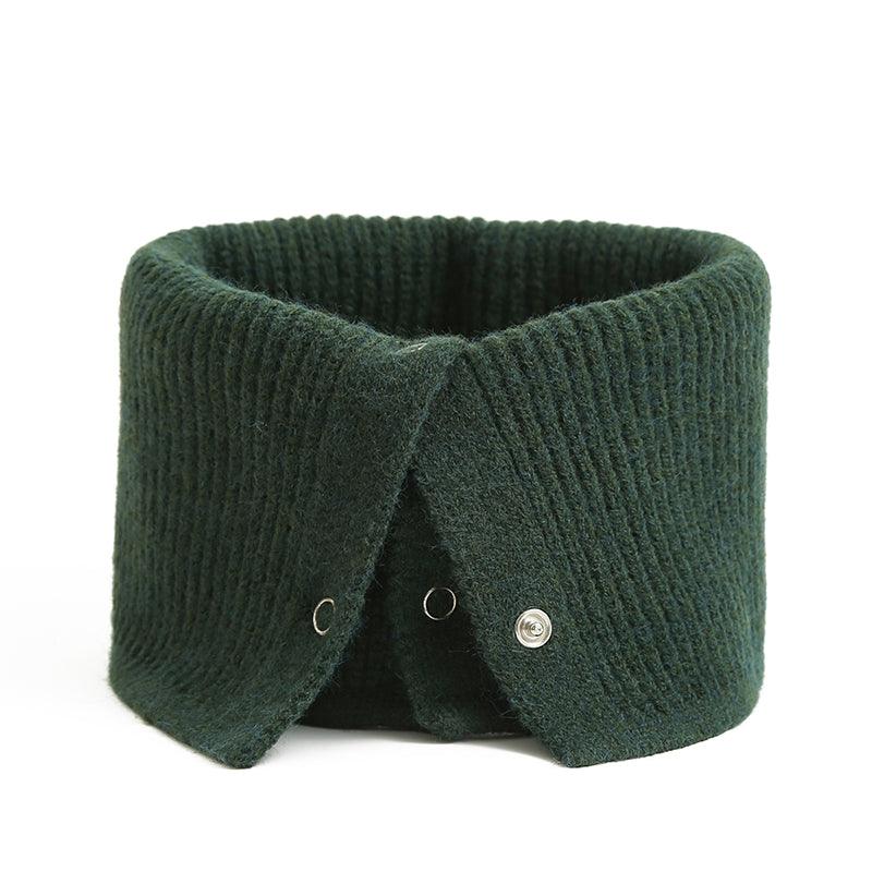 Women Ring Scarf Warm Collar Solid Winter Button Neck Scarves Unisex Magic Infinite Snood Face Cover Female Knitted Bandana Women Winter Neck Warmer Gaiter Double-Layer Soft Fleece Lined Thick Knit Circle Scarf Windproof