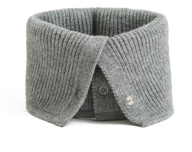 Women Ring Scarf Warm Collar Solid Winter Button Neck Scarves Unisex Magic Infinite Snood Face Cover Female Knitted Bandana Women Winter Neck Warmer Gaiter Double-Layer Soft Fleece Lined Thick Knit Circle Scarf Windproof